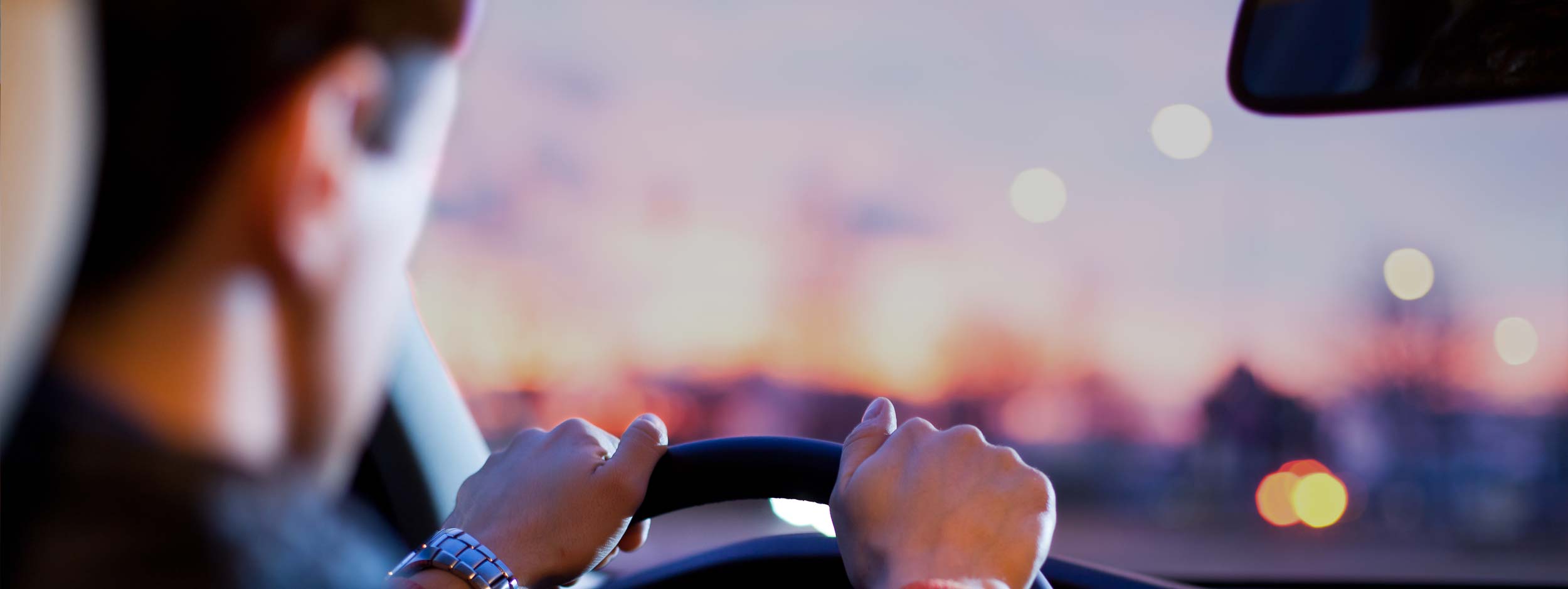 Person driving safely